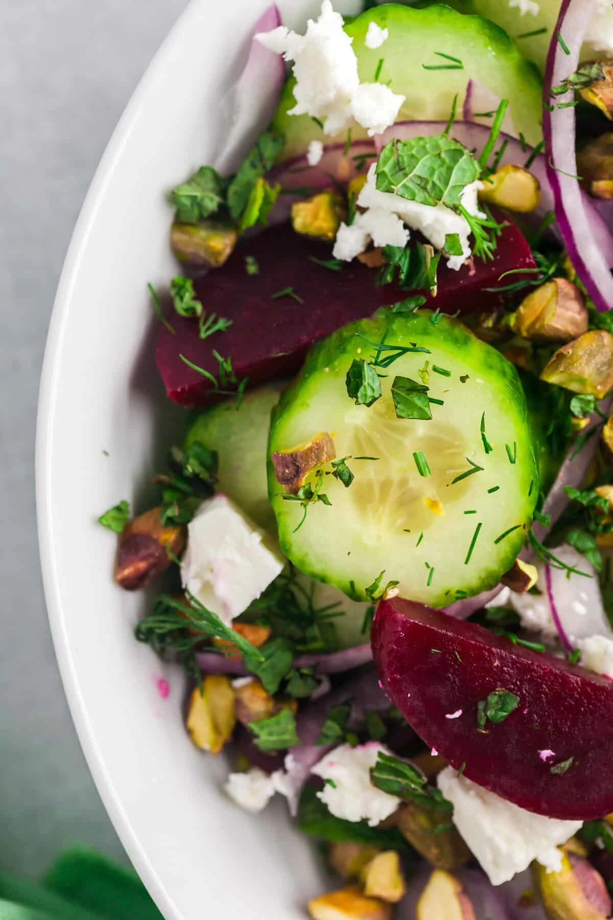 Beets and Cucumber Salad with White Beans
