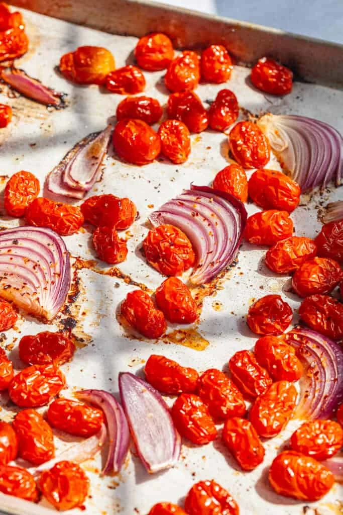 Farro with Blister Tomato and Pesto 