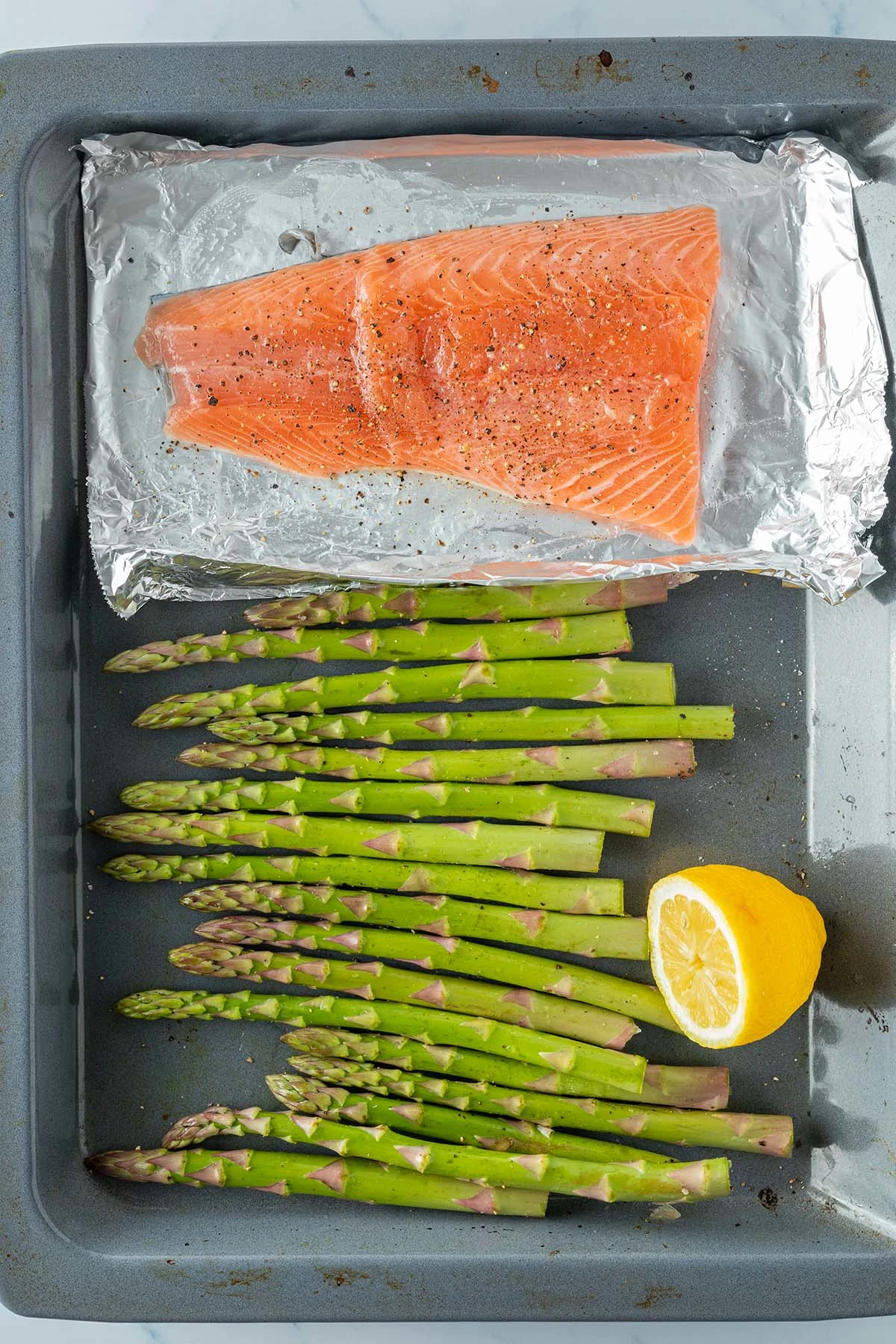 Sheet Pan Salmon With Asparagus