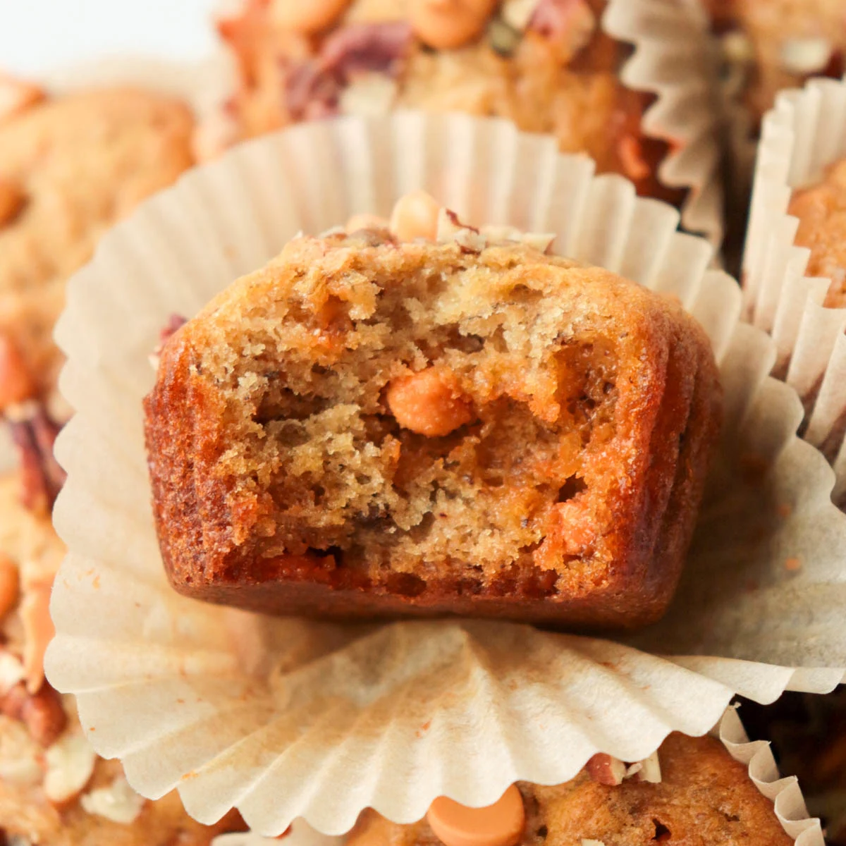 Butterscotch Banana Muffins