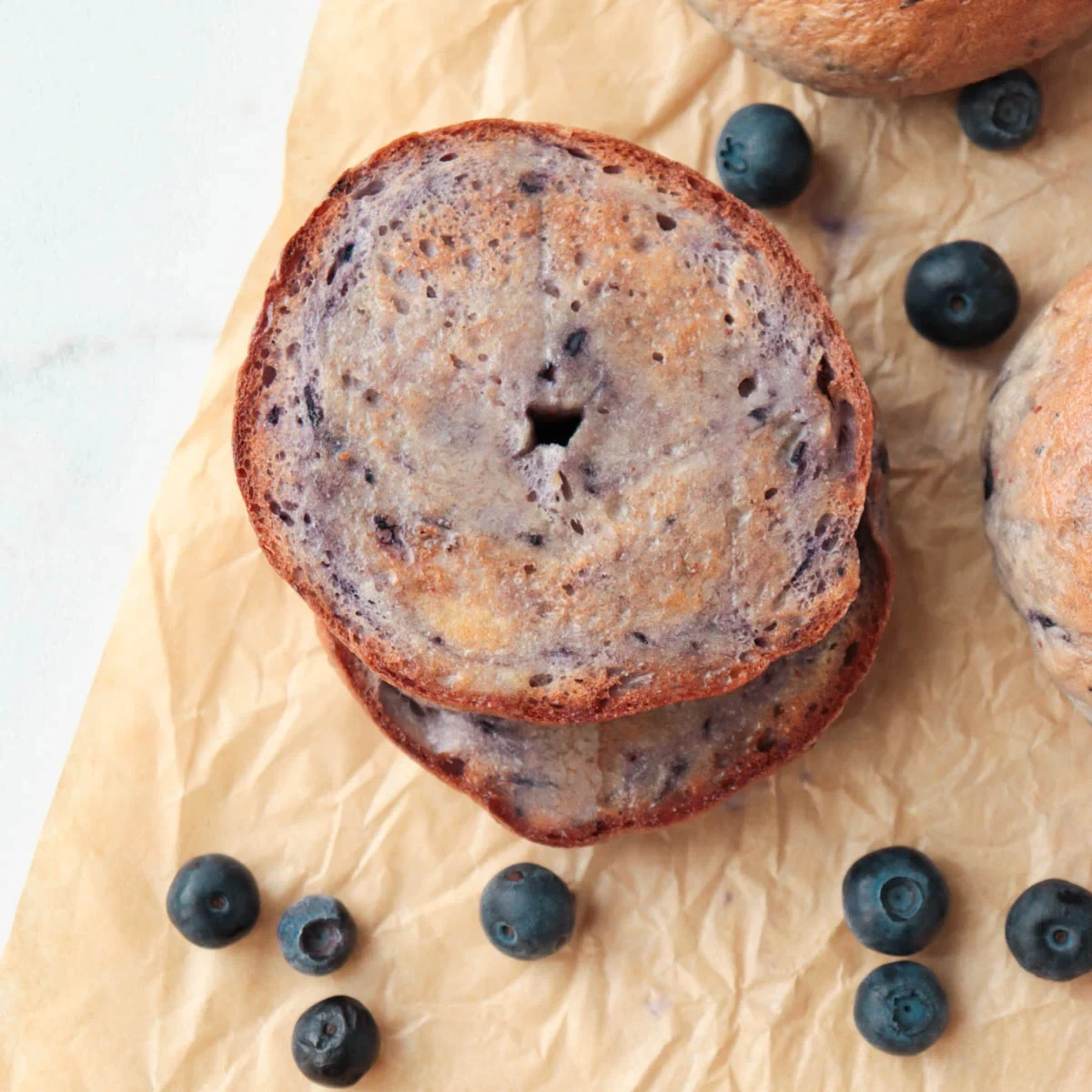 Homemade Blueberry Bagels