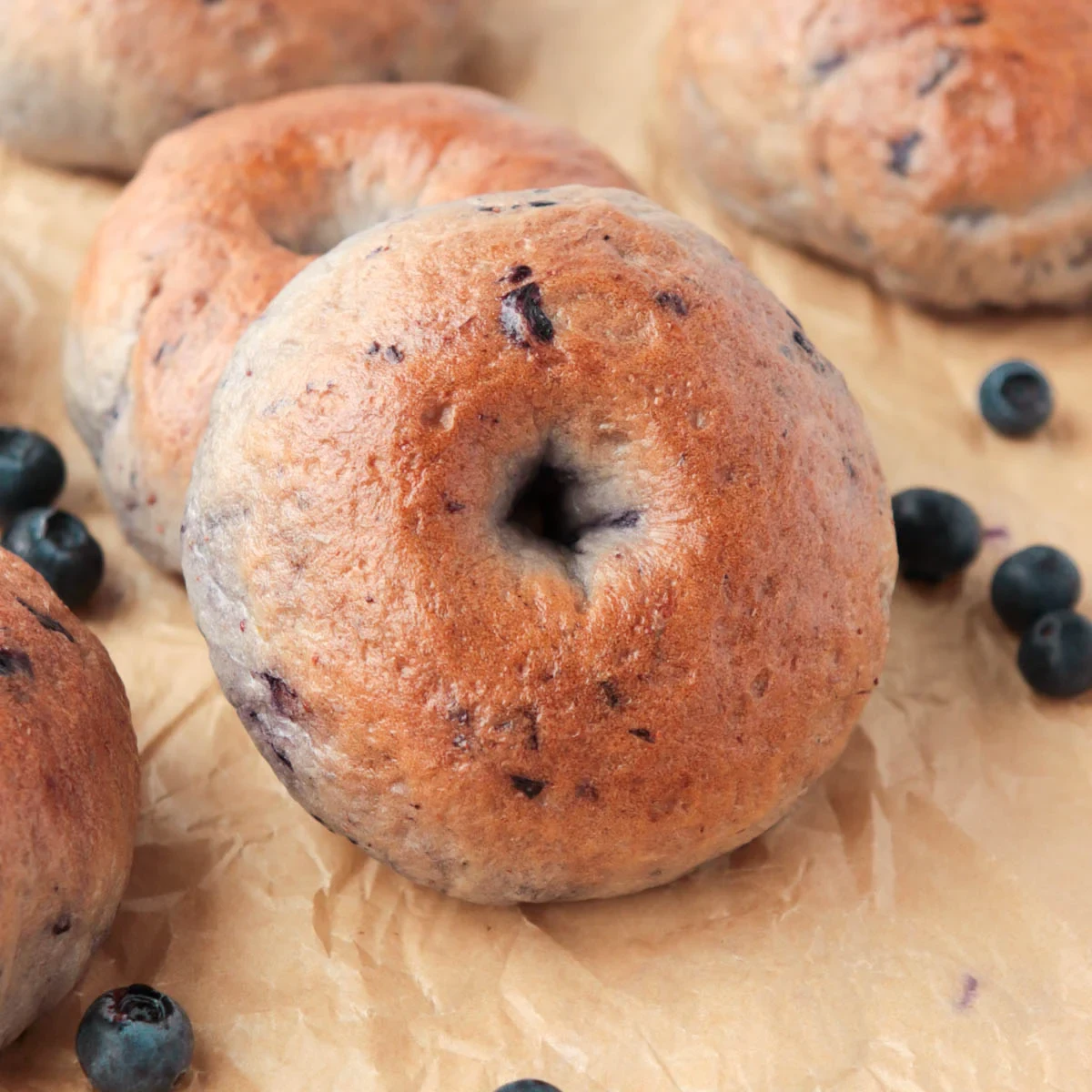 Homemade Blueberry Bagels