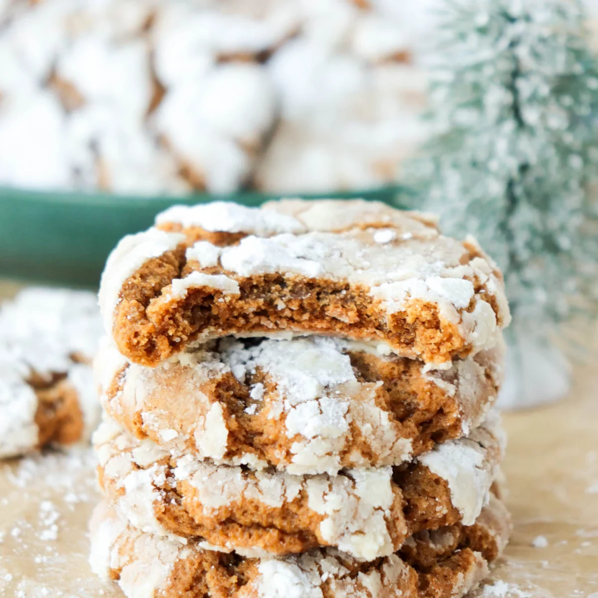 Gingerbread Crinkle Cookies