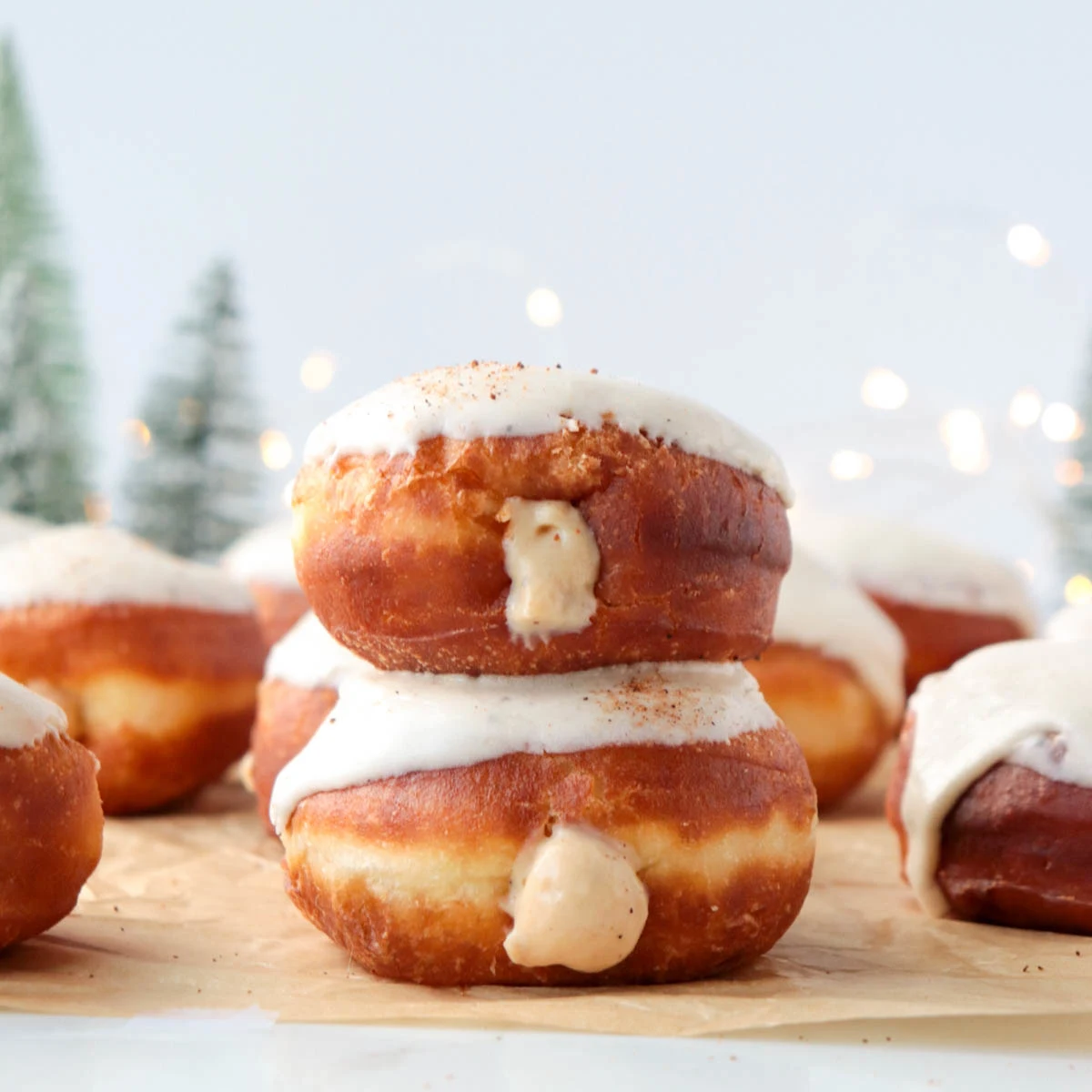Eggnog Custard Donuts