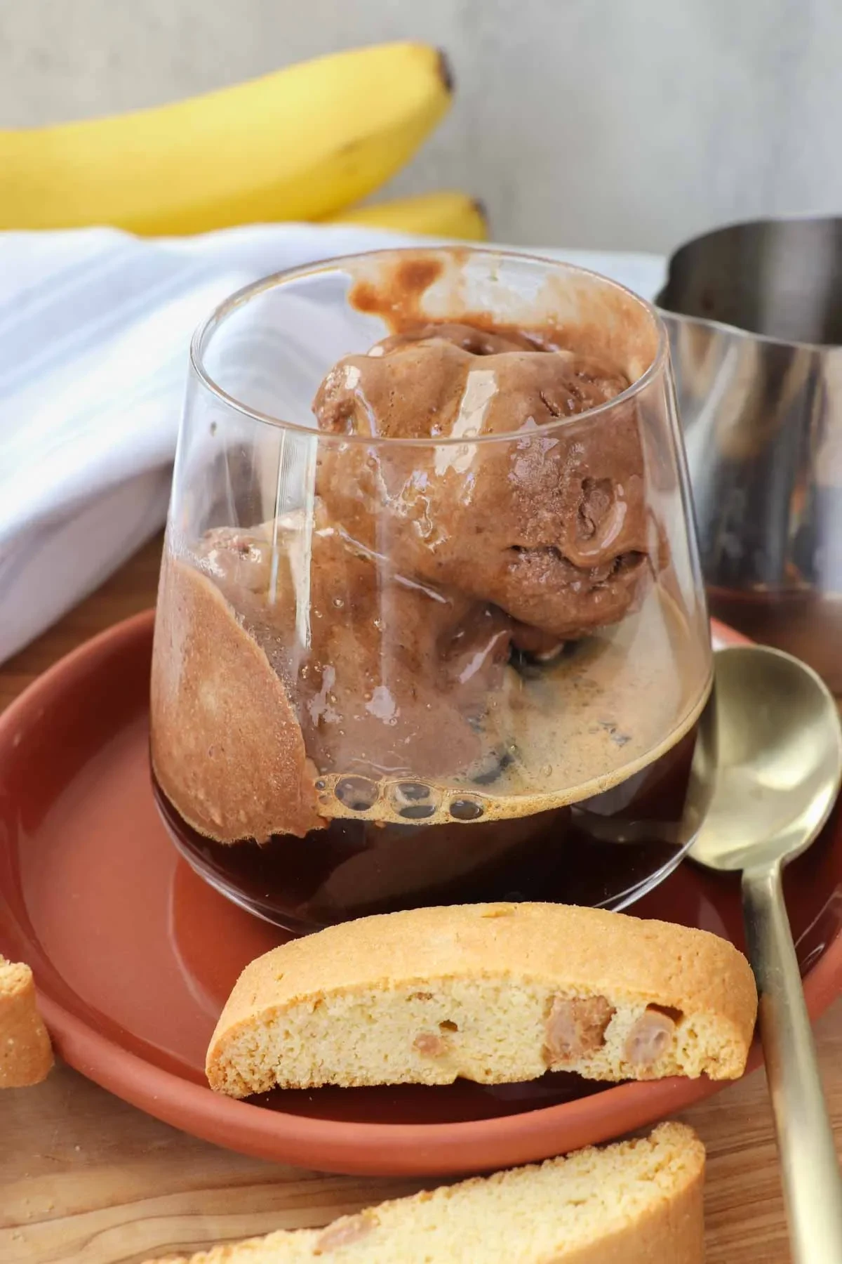 Affogato with Banana Mocha Ice Cream