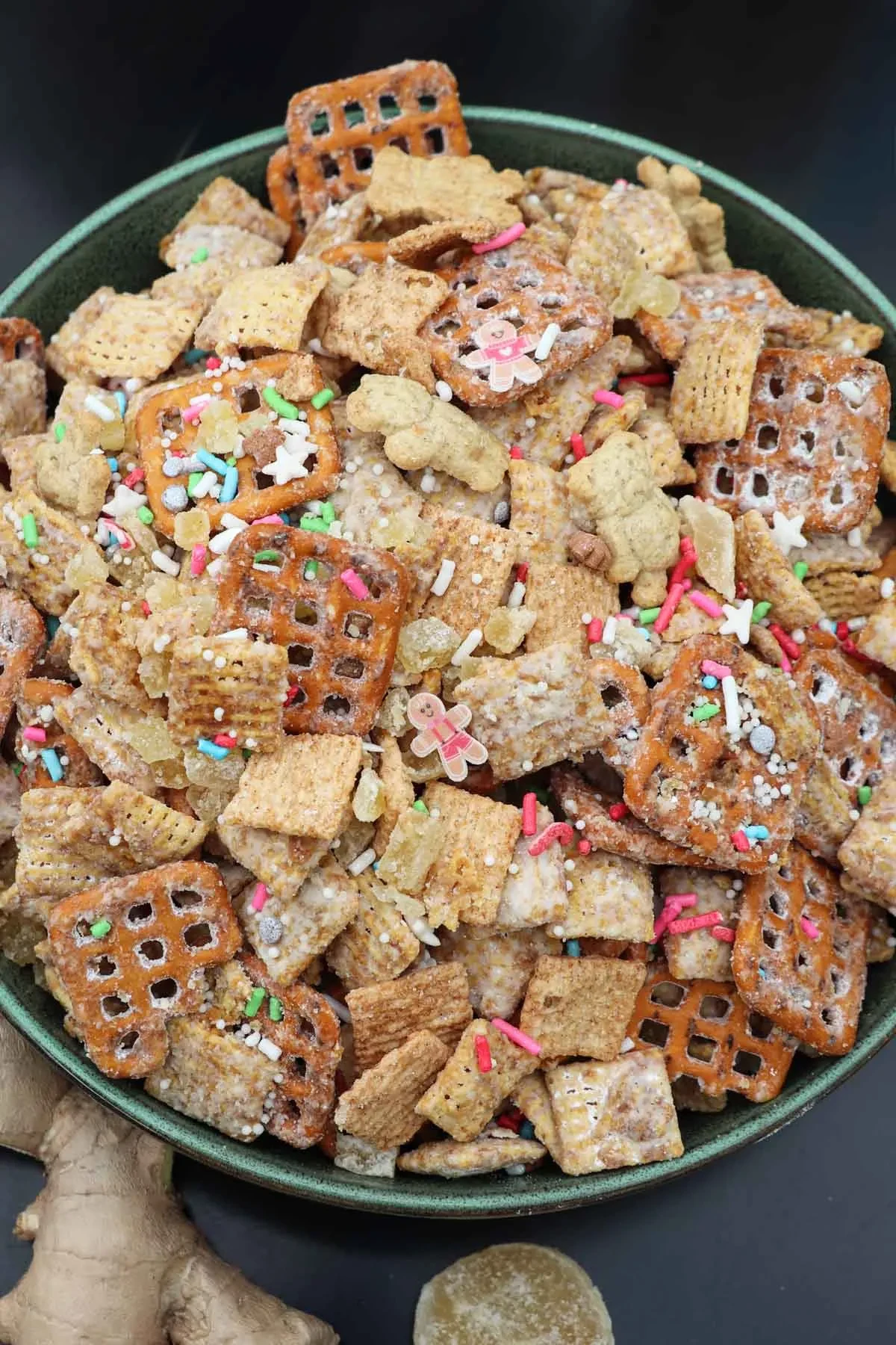 Gingerbread Muddy Buddies with Molasses and Ginger