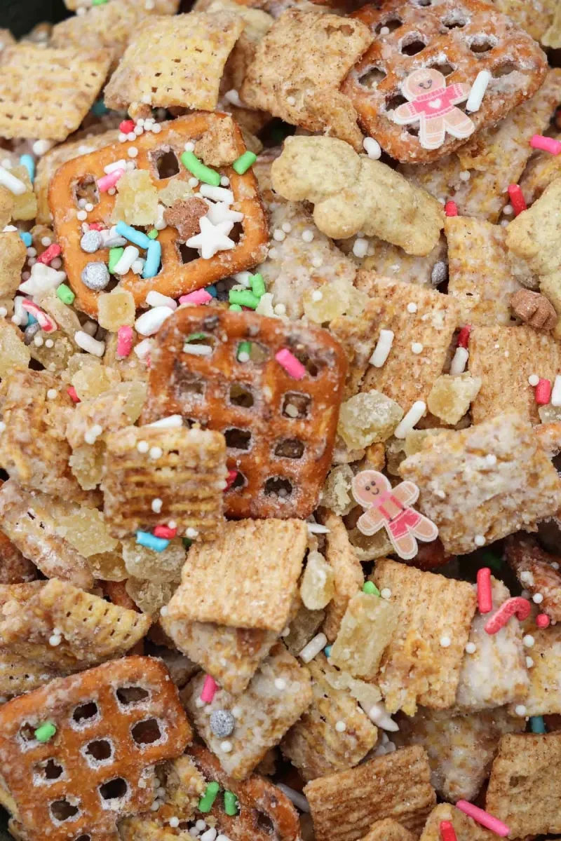 Gingerbread Muddy Buddies with Molasses and Ginger