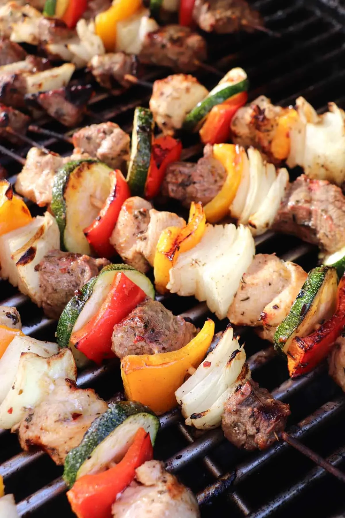 Chicken and Steak Kabobs with Italian Dressing Marinade