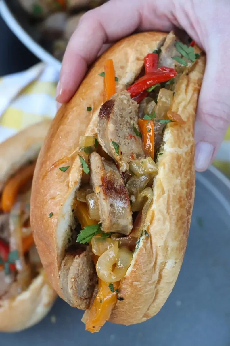 Amazing Sausage and Peppers Sandwich