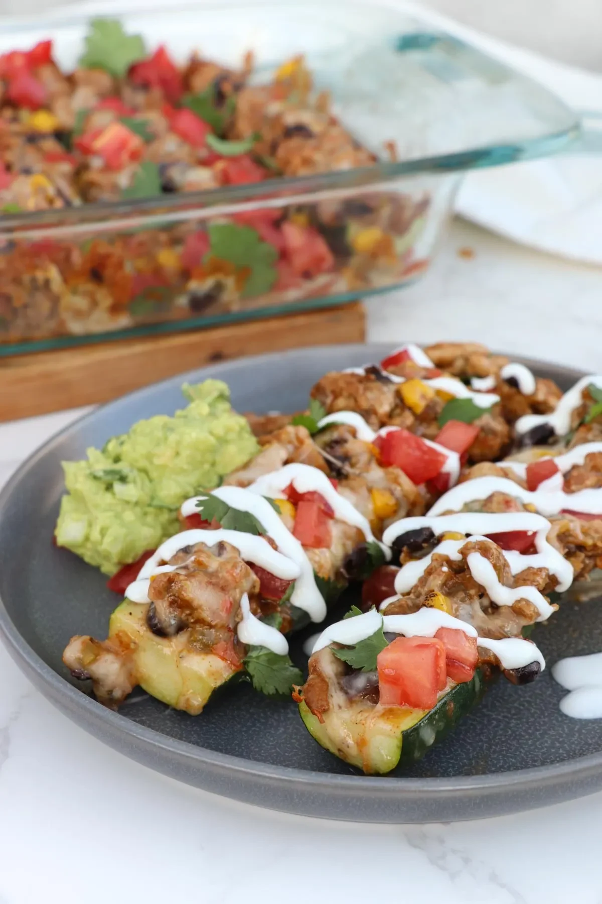 Turkey Taco Zucchini Boats (a.k.a. Shipwrecks)