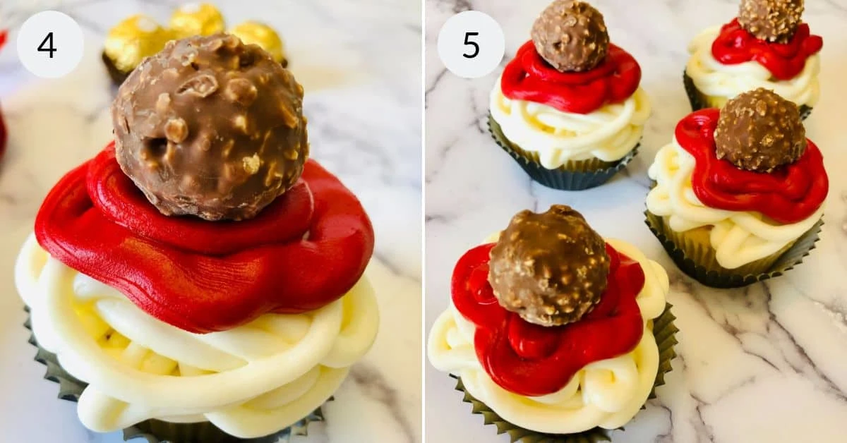 Spaghetti and Meatball Cupcakes