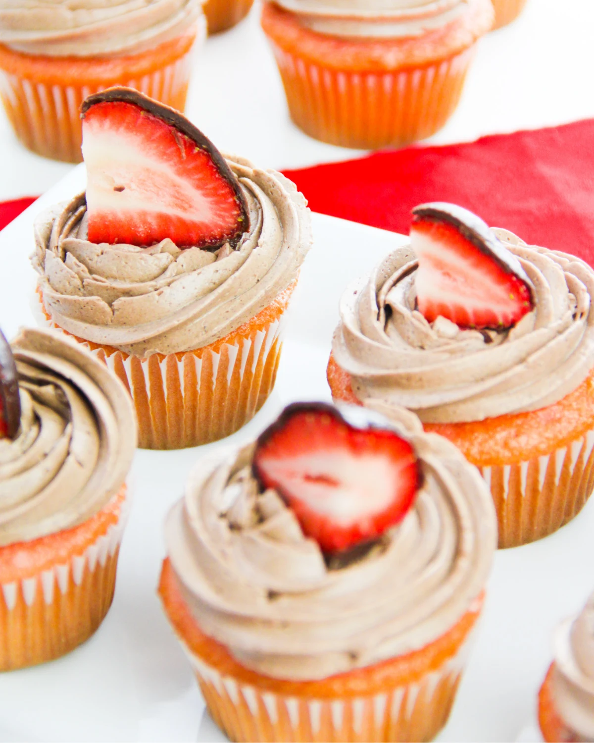 Chocolate Covered Strawberries Cupcakes