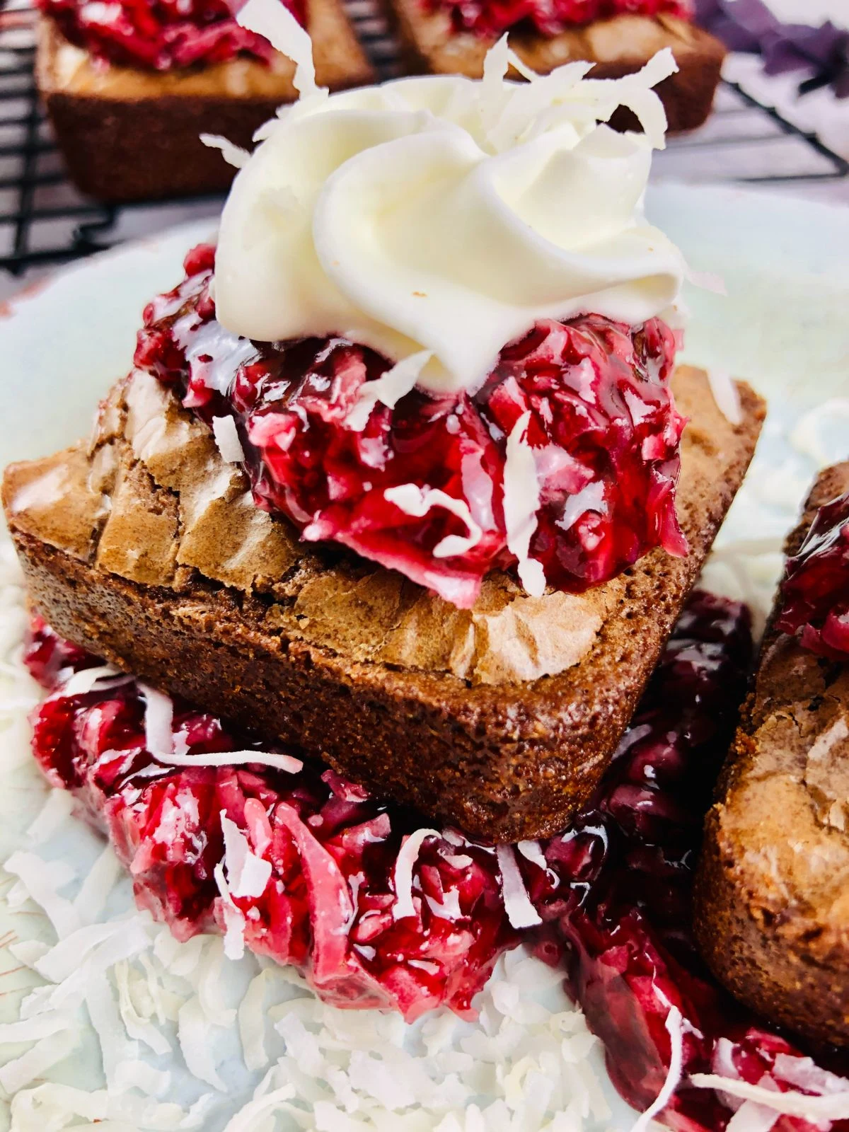 Brownies with Raspberry