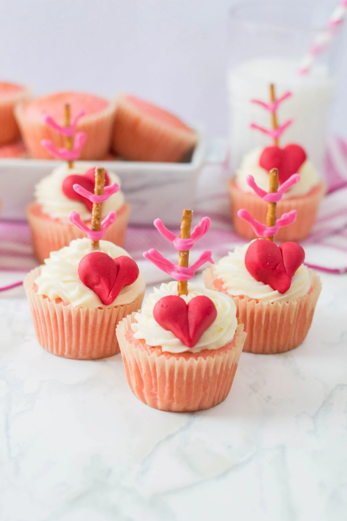 Cupid’s Bow Cupcakes
