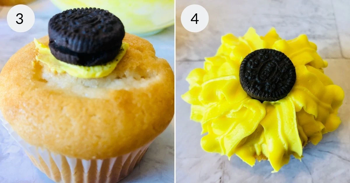 Oreo Sunflower Cupcakes