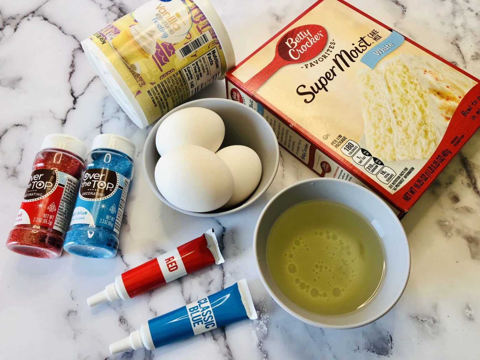 Red White and Blue Cupcakes