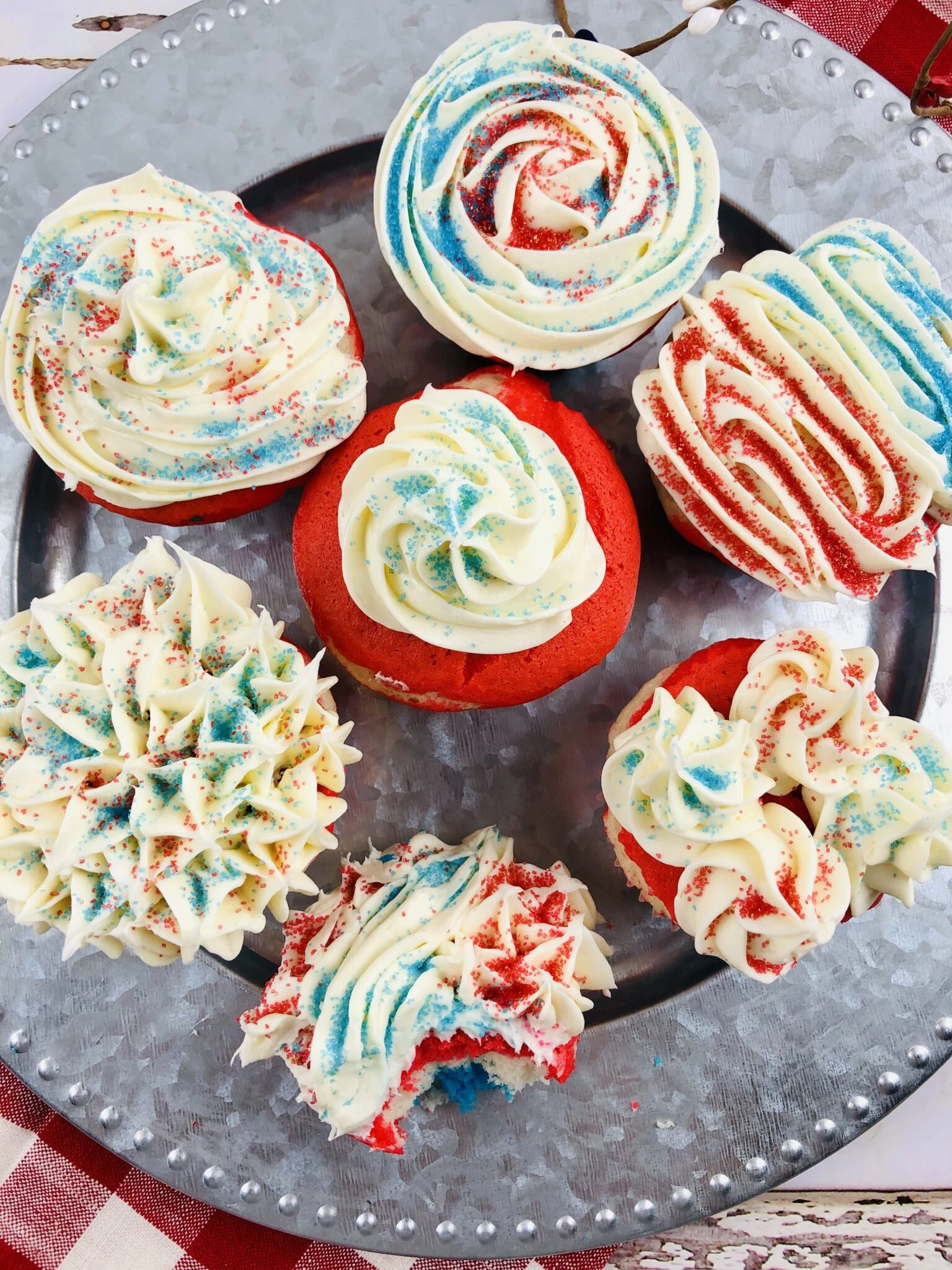 Red White and Blue Cupcakes