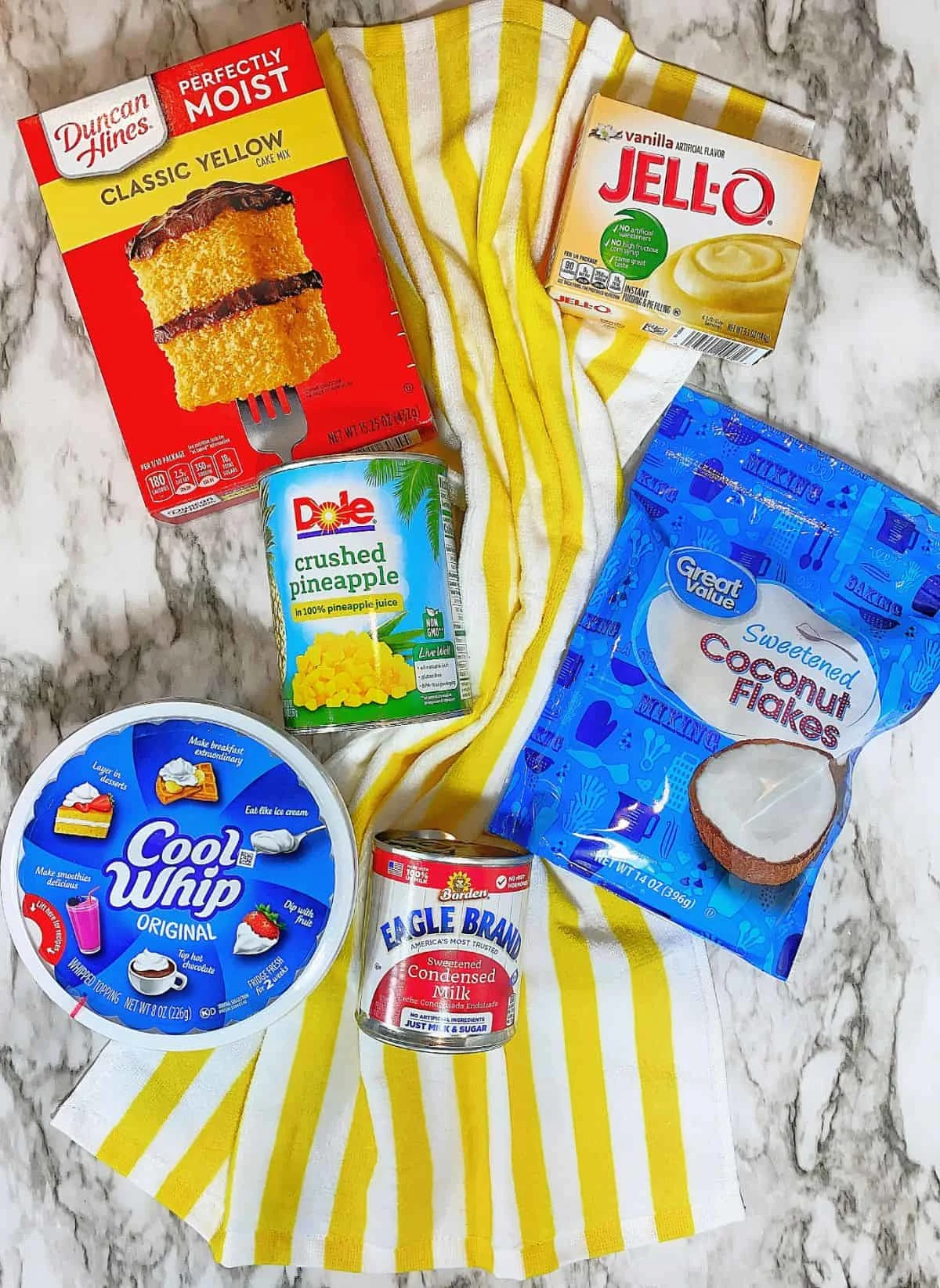 Pineapple Coconut Poke Cake