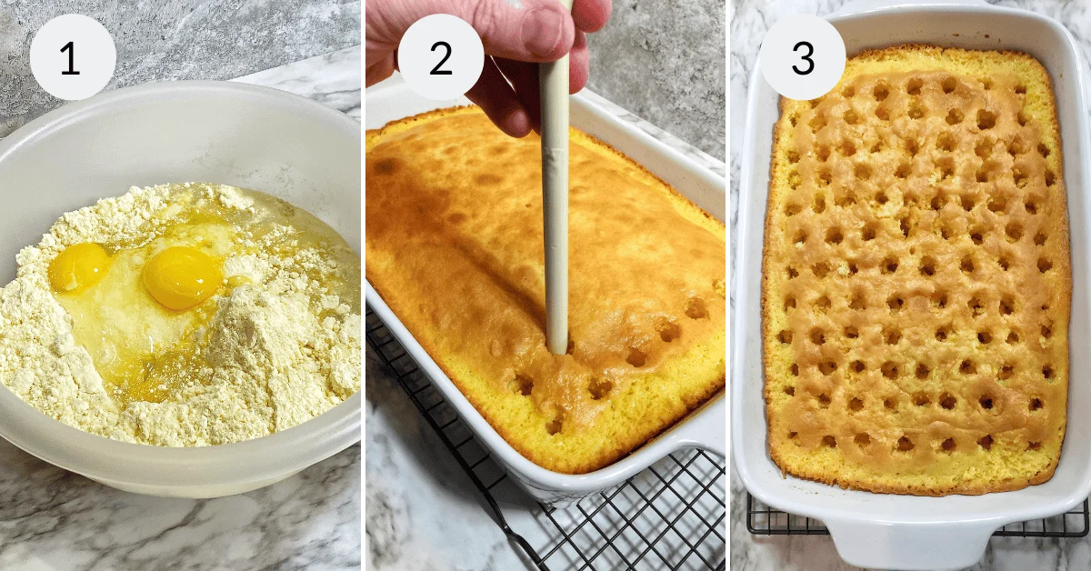 Pineapple Coconut Poke Cake