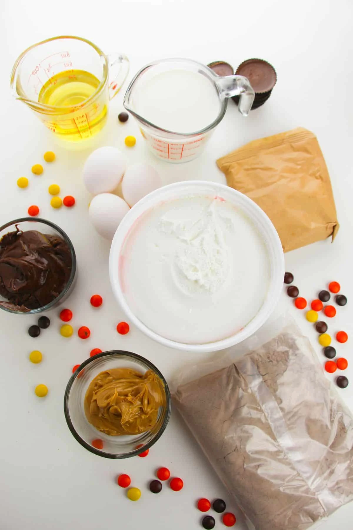 Reese Peanut Butter Cup Poke Cake