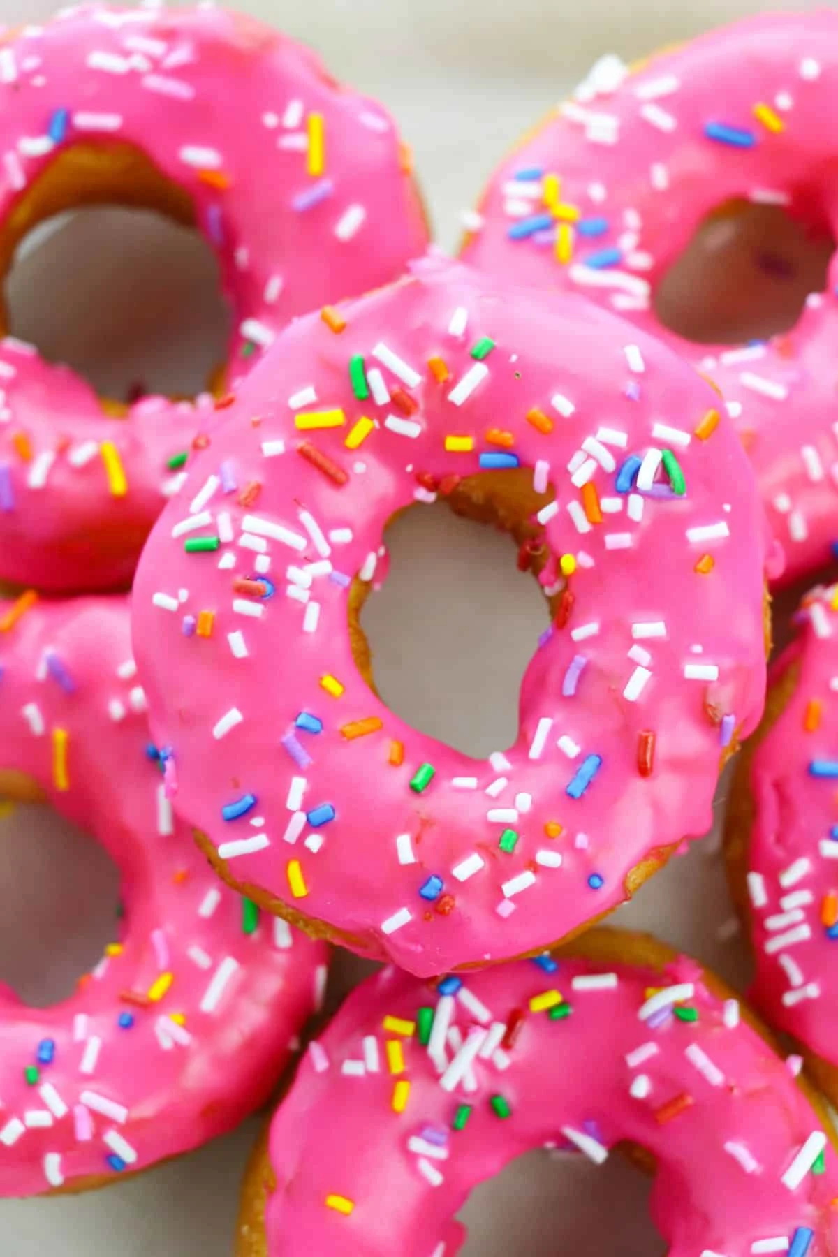Pink Sprinkle Biscuit Donuts