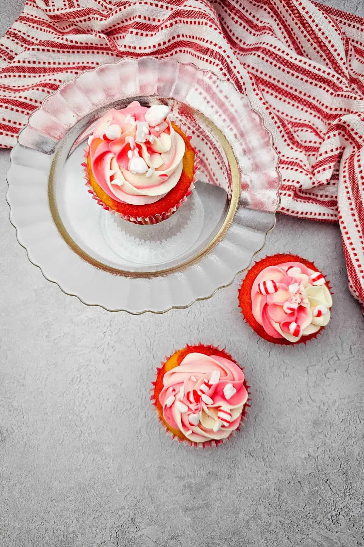 Candy Cane Cupcakes