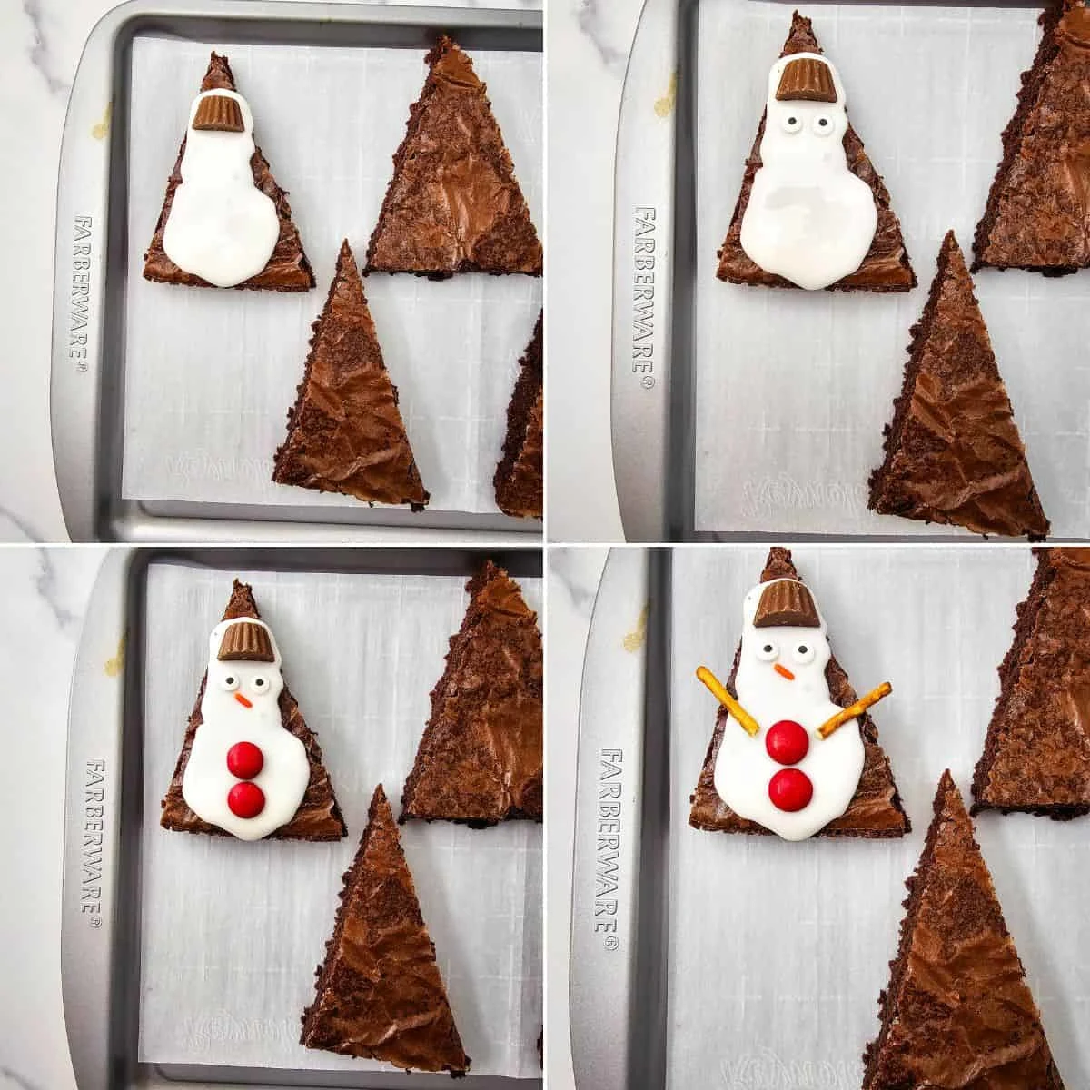 Snowman Brownies