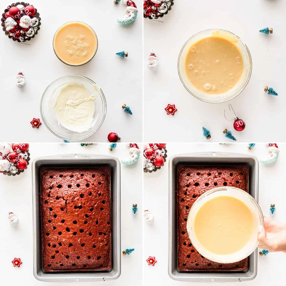 Christmas Red Velvet Poke Cake