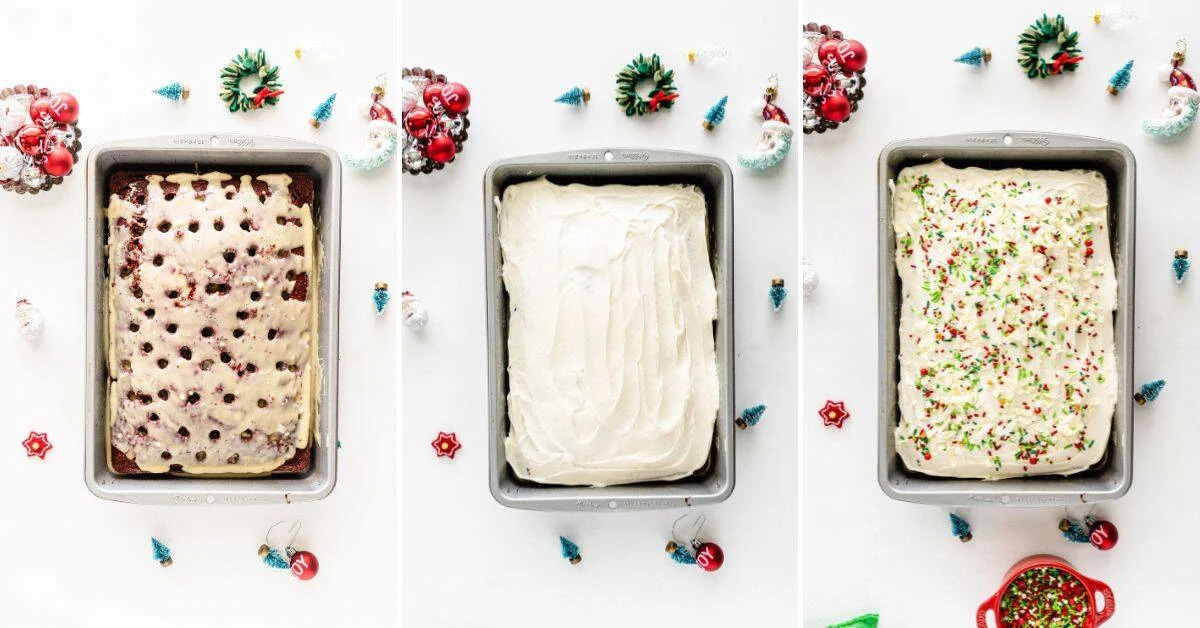 Christmas Red Velvet Poke Cake
