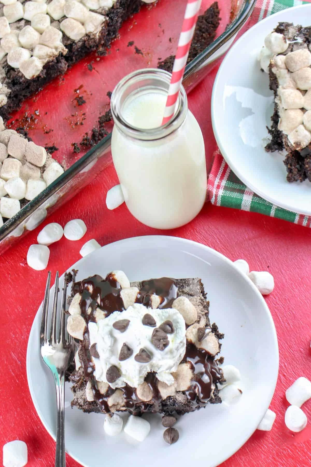Hot Cocoa Chocolate Cake Dump Cake