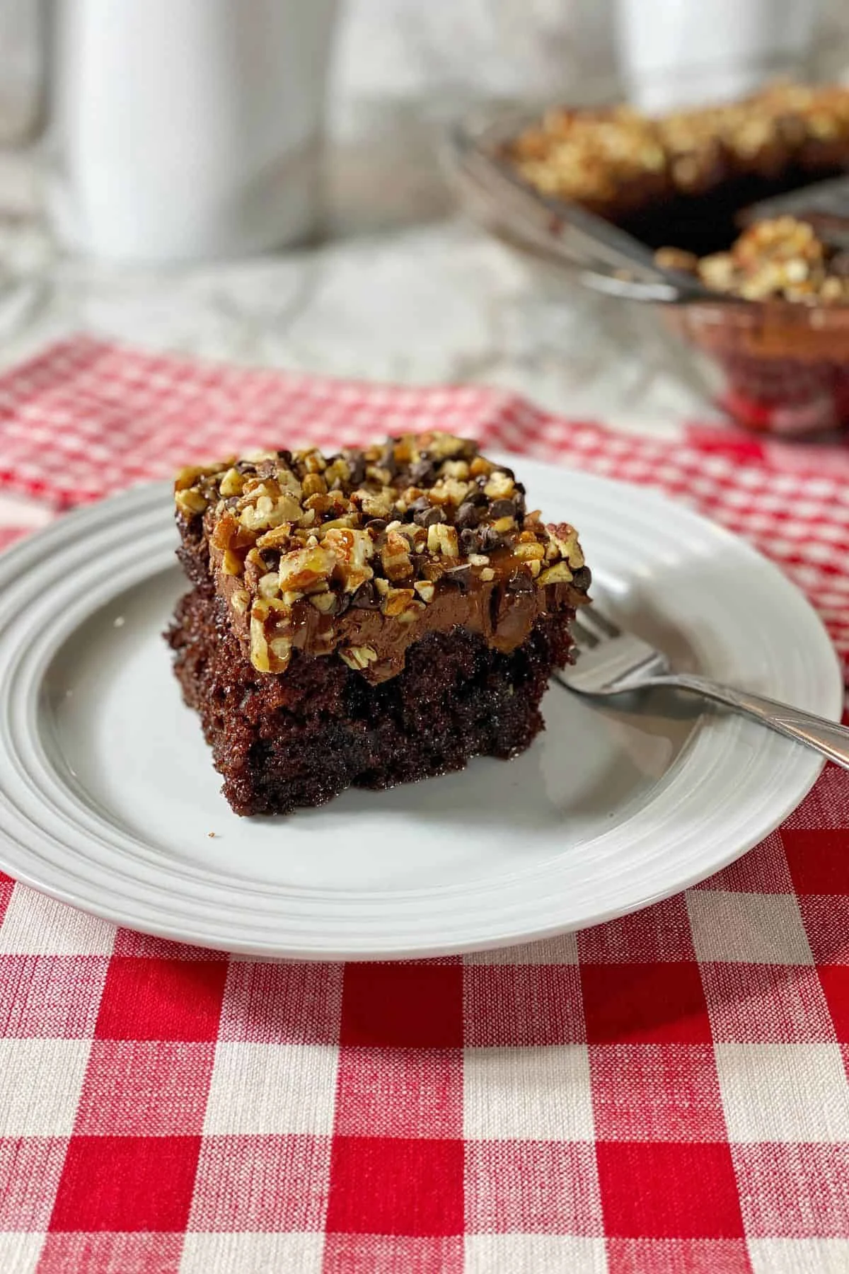 Chocolate Caramel Poke Cake