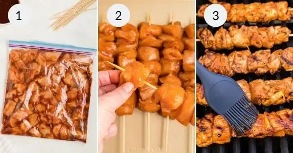 Sticky Chicken on a Stick