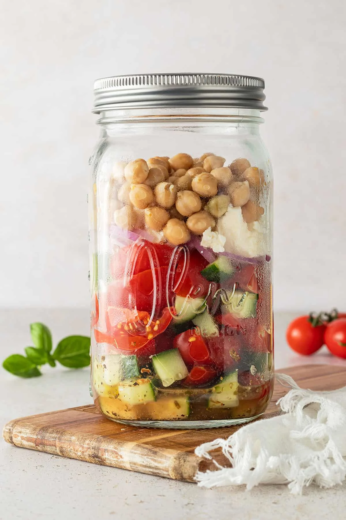 Greek Salad in a Jar