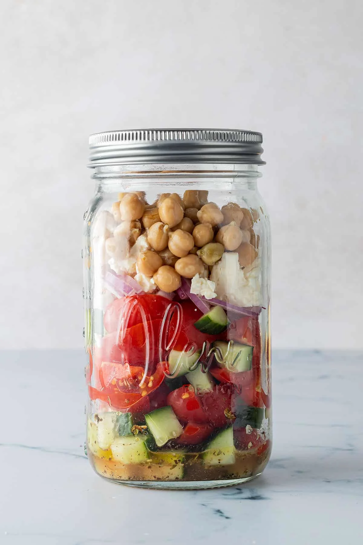 Greek Salad in a Jar