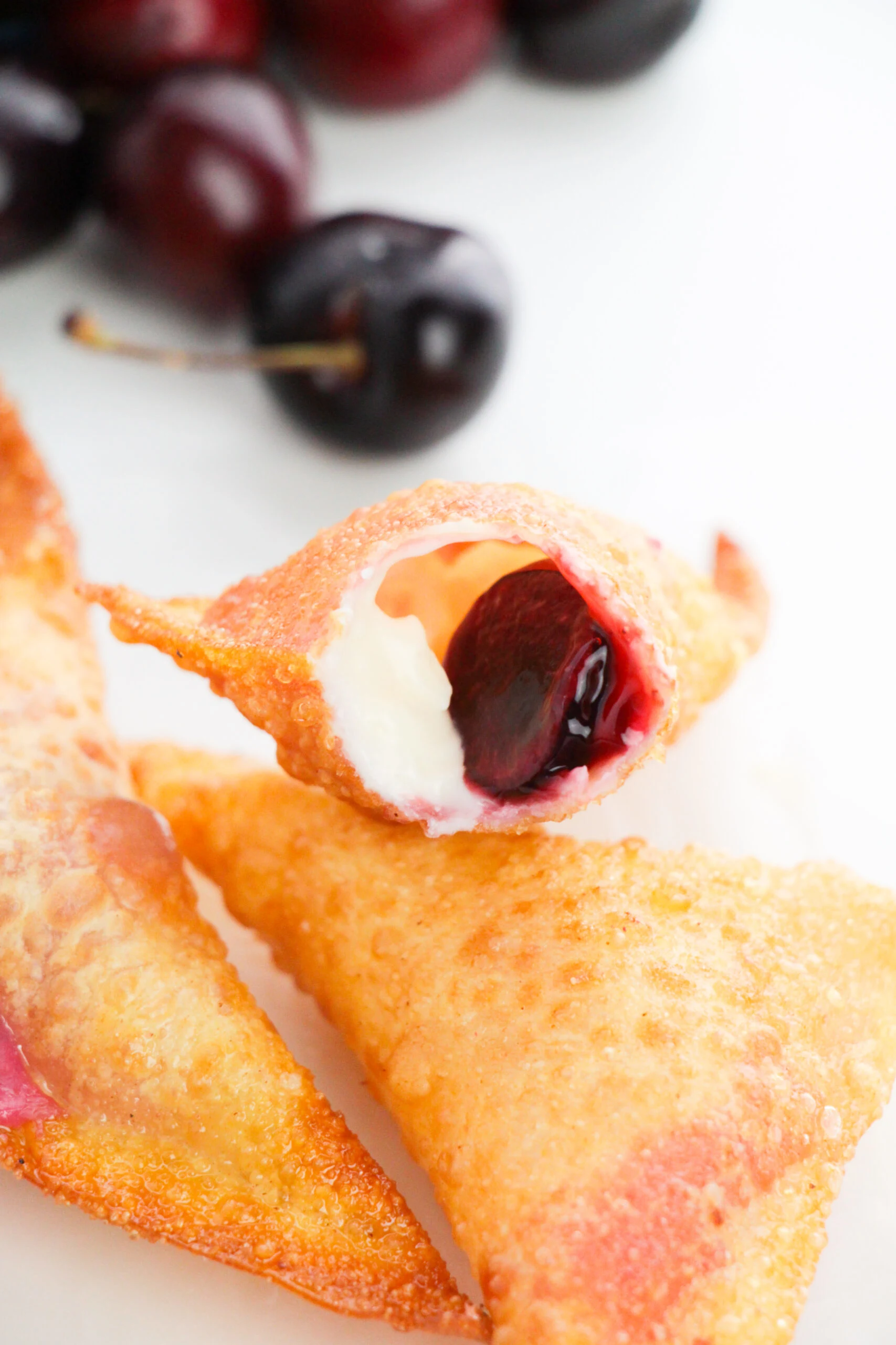 Cherry Cheesecake Dessert Wontons