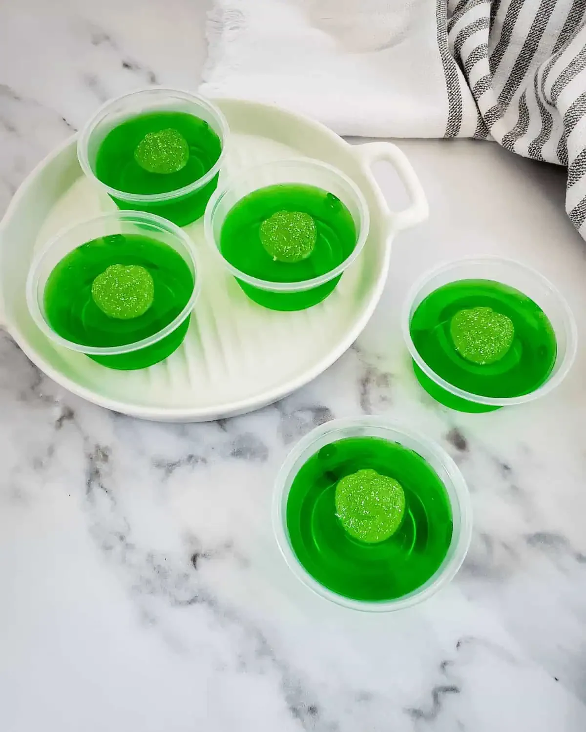 Sour Apple Green Jello Shots