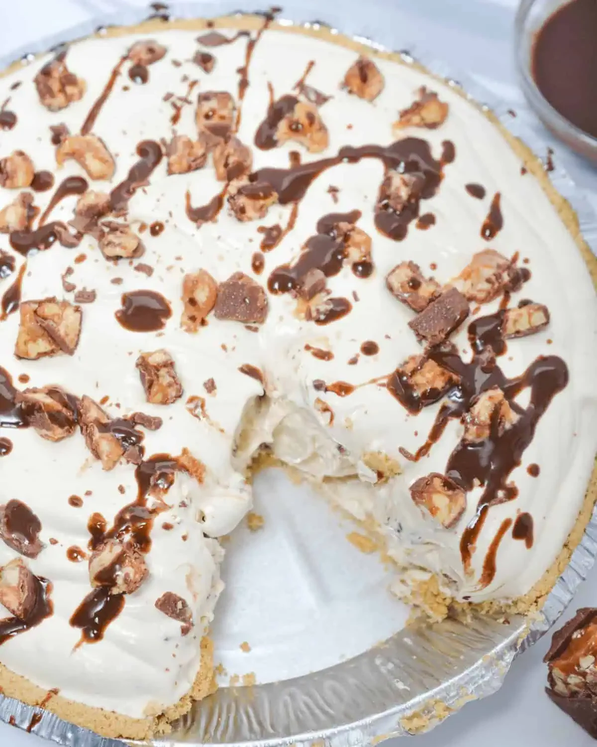 No Bake Snickers Pie