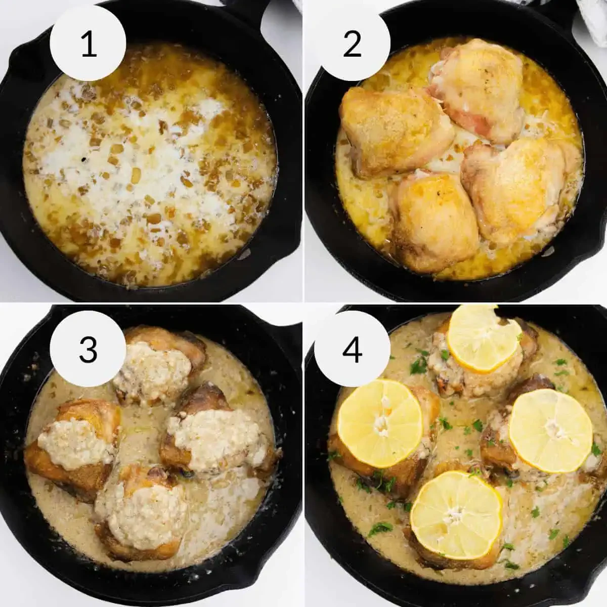 Creamy Lemon Pepper Chicken Thighs