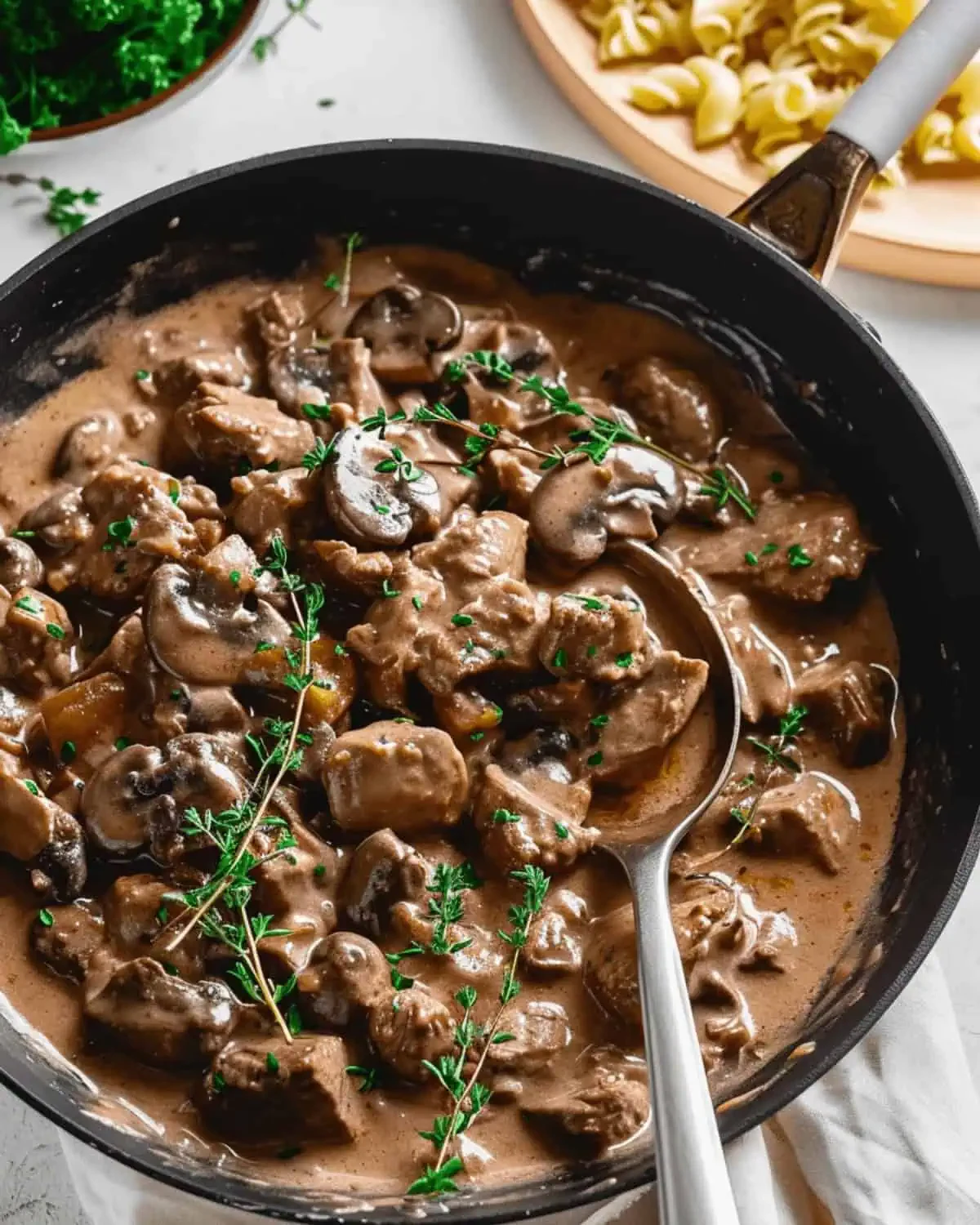 Venison Stroganoff