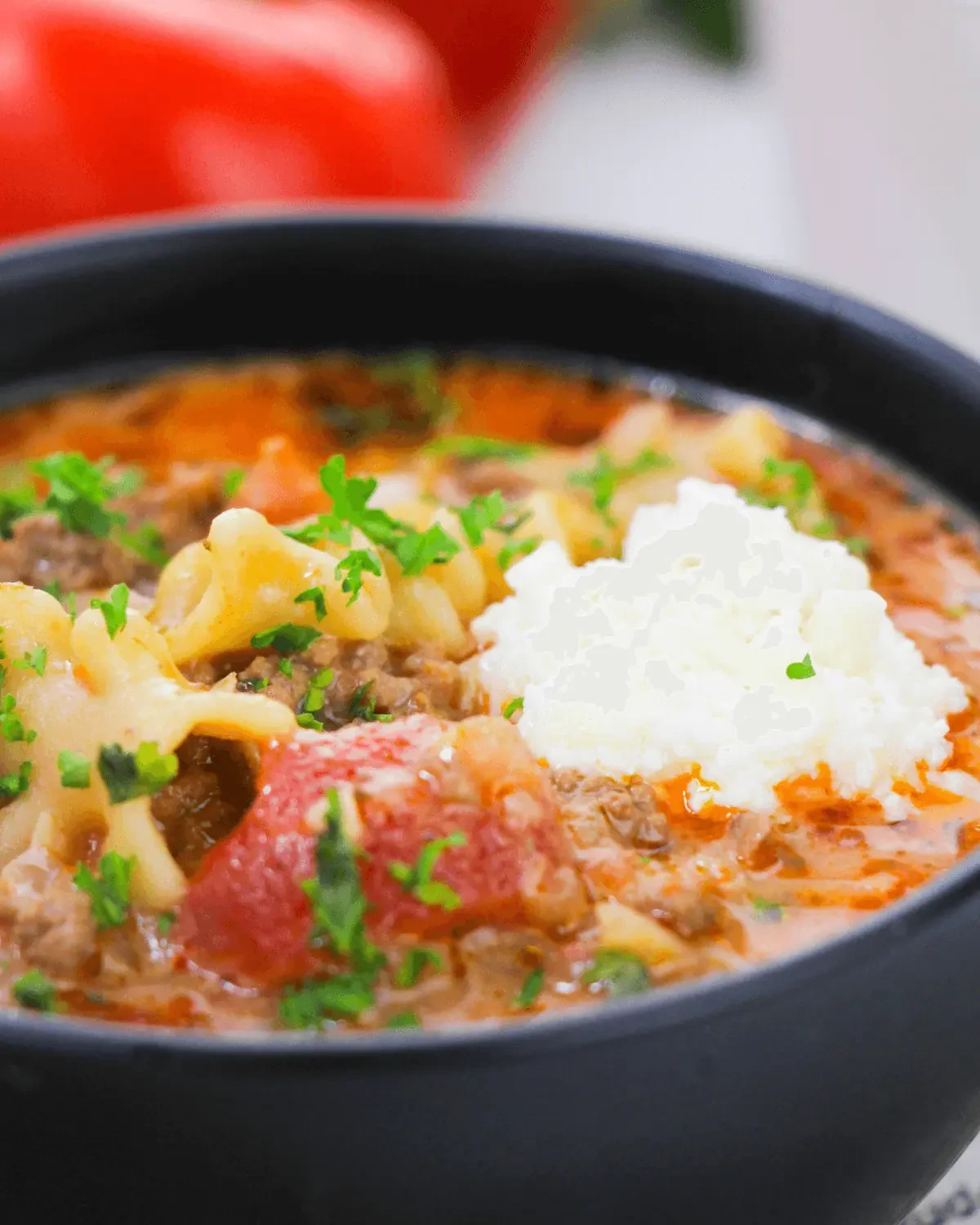 One Pot Lasagna Soup