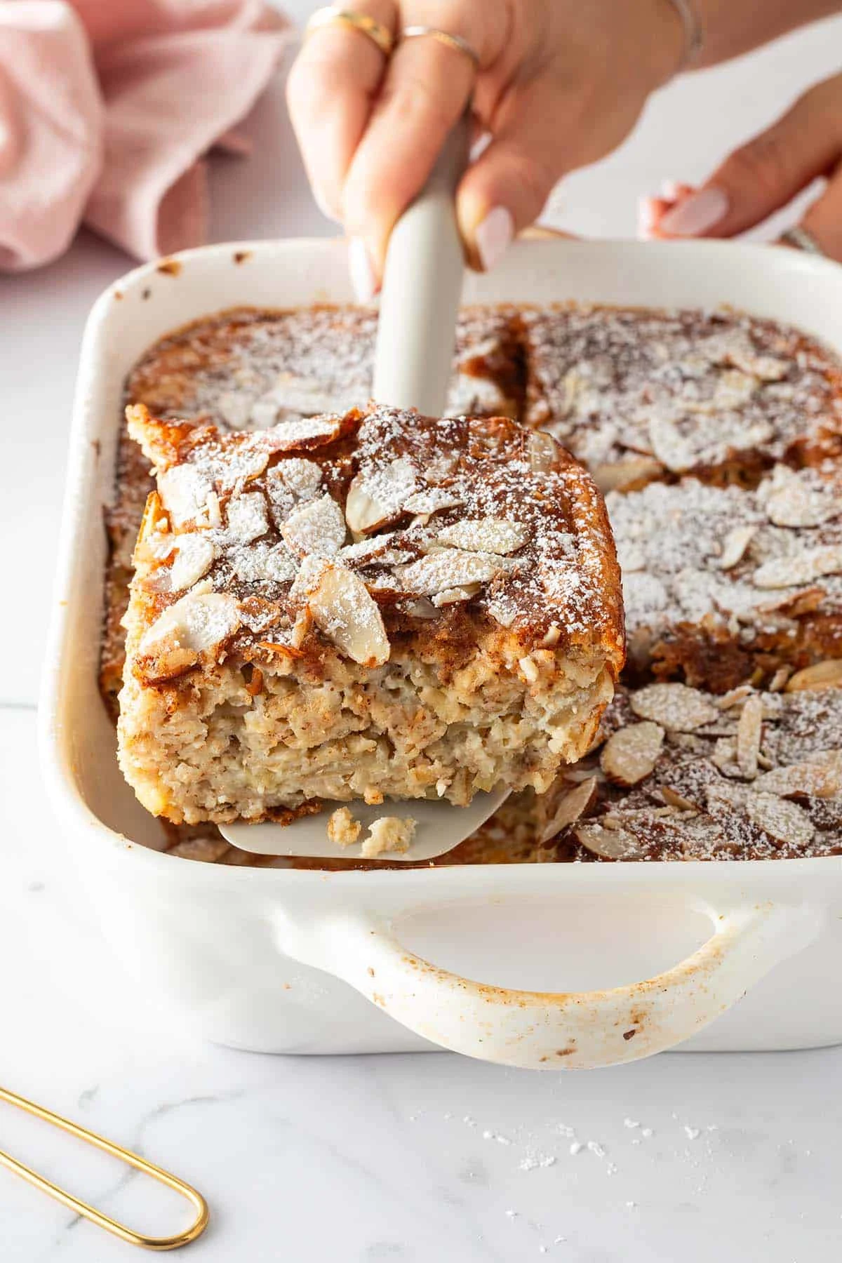 Almond Croissant Baked Oats
