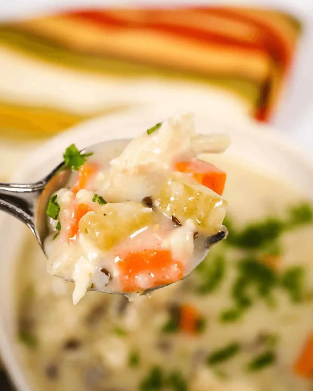 Slow Cooker Creamy Chicken Wild Rice Soup