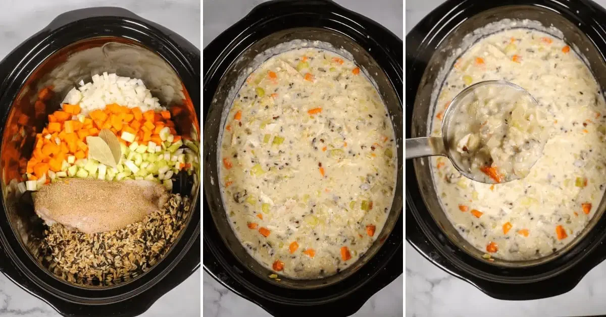 Slow Cooker Creamy Chicken Wild Rice Soup