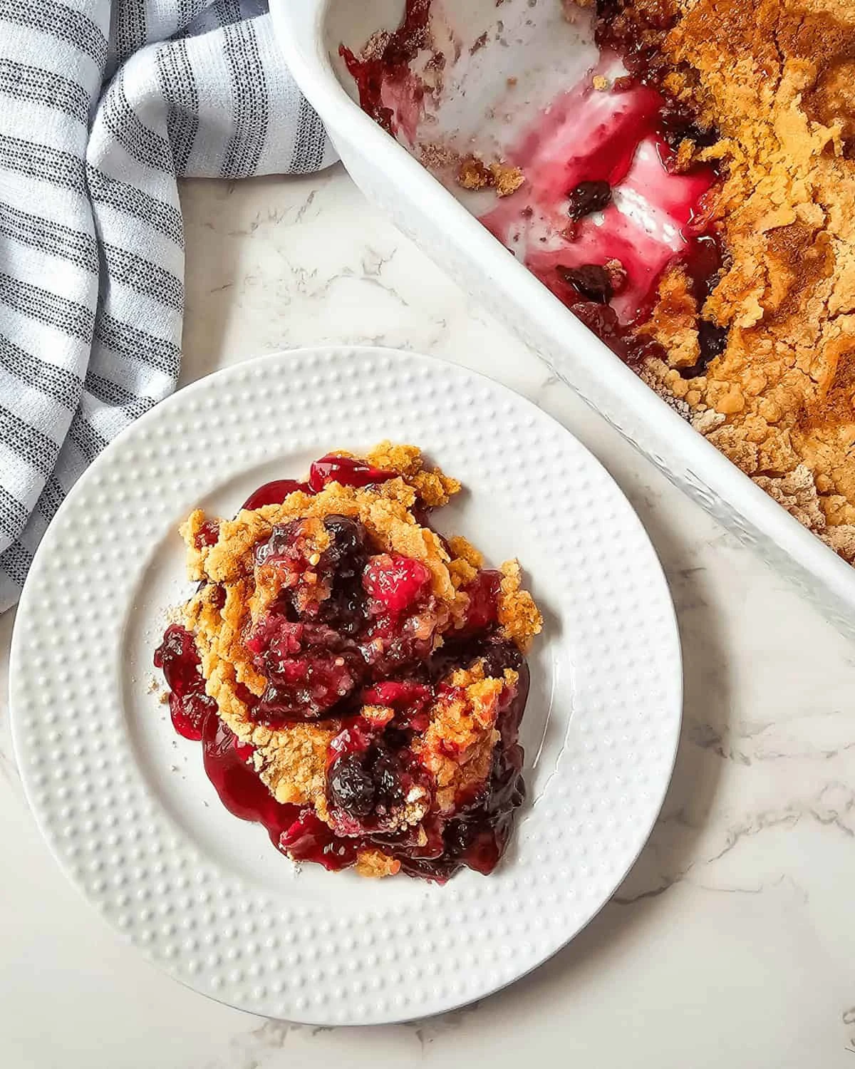 Blueberry Cherry Dump Cake
