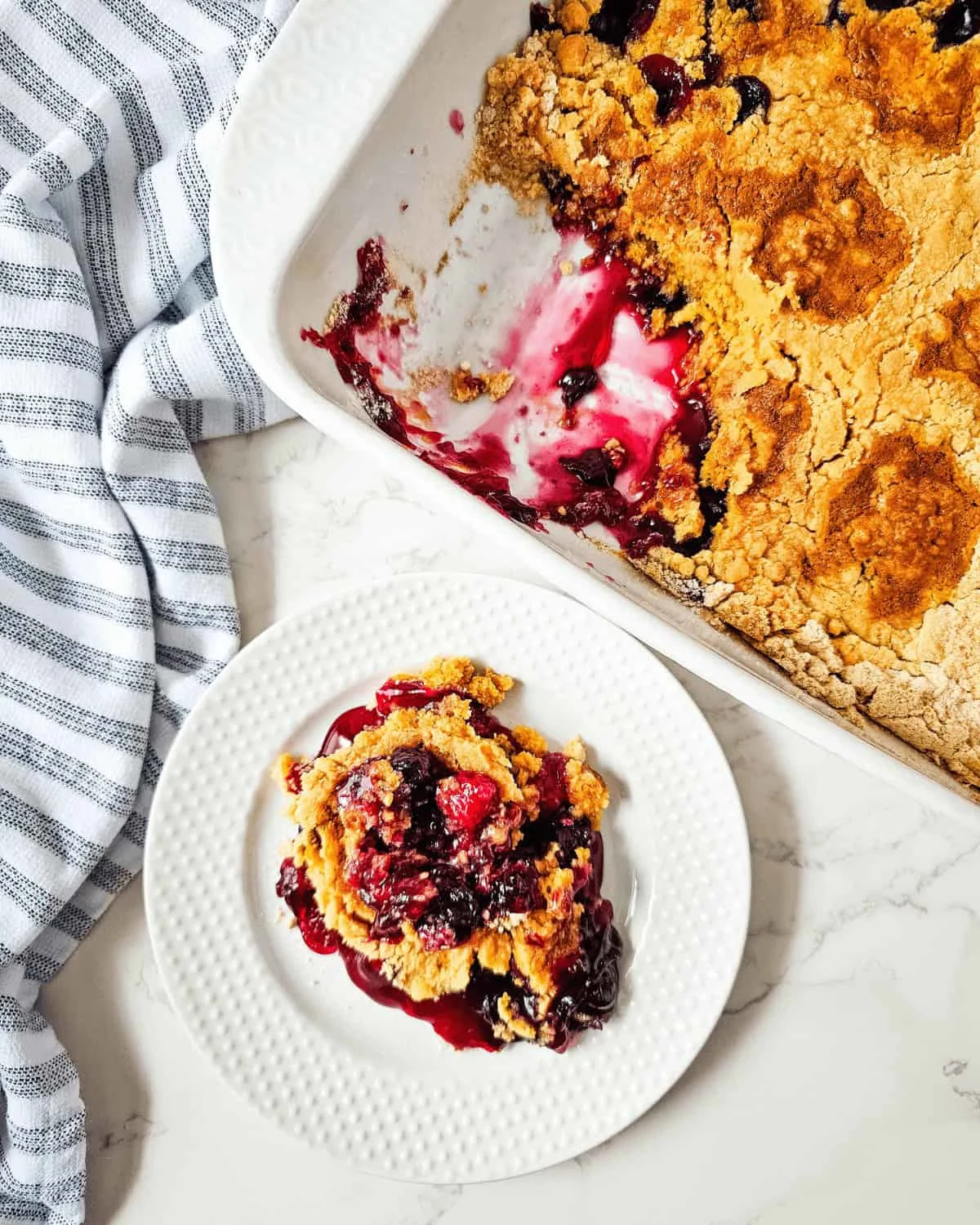 Blueberry Cherry Dump Cake