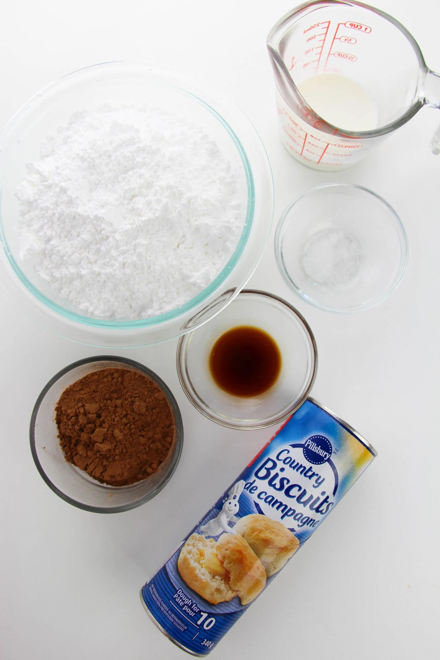 Chocolate Glazed Biscuit Donuts