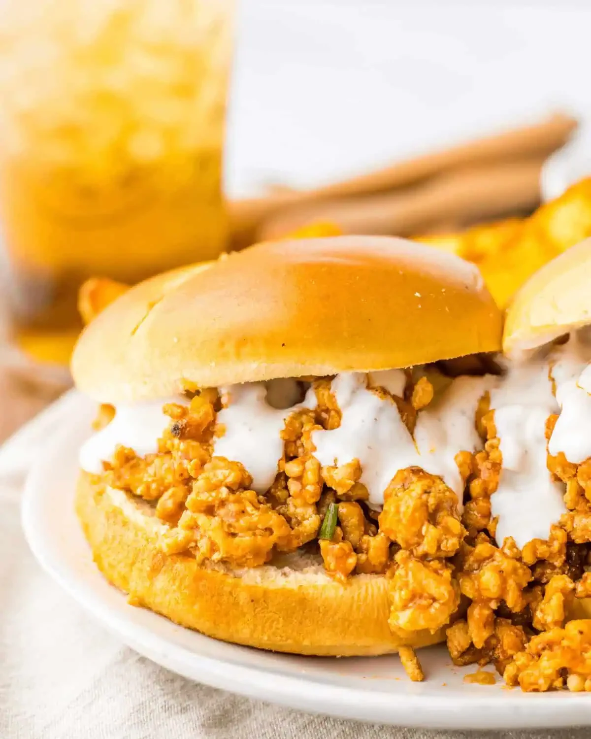 Slow Cooker Buffalo Chicken Sloppy Joes