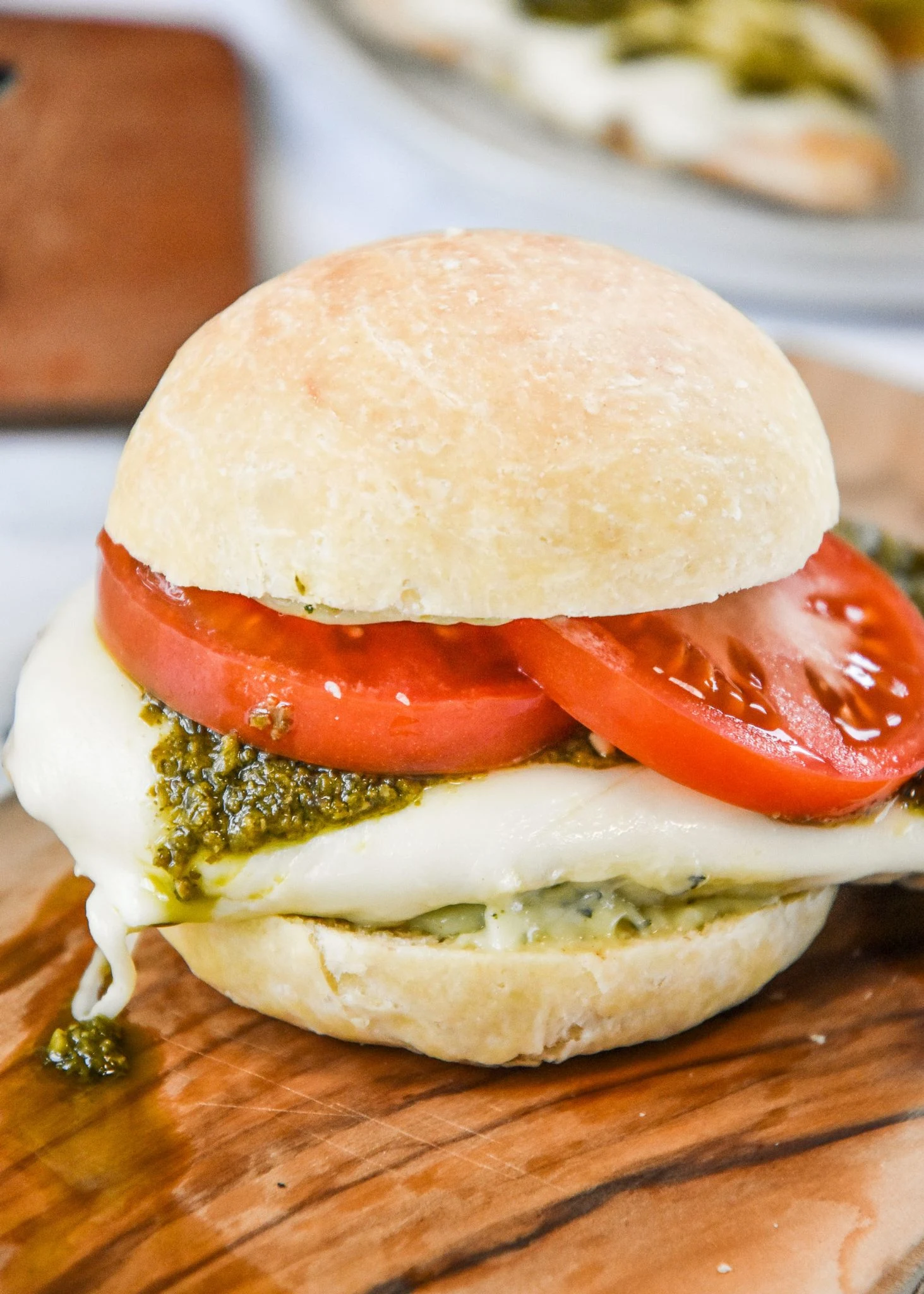 Pesto Chicken Mozzarella Sandwich