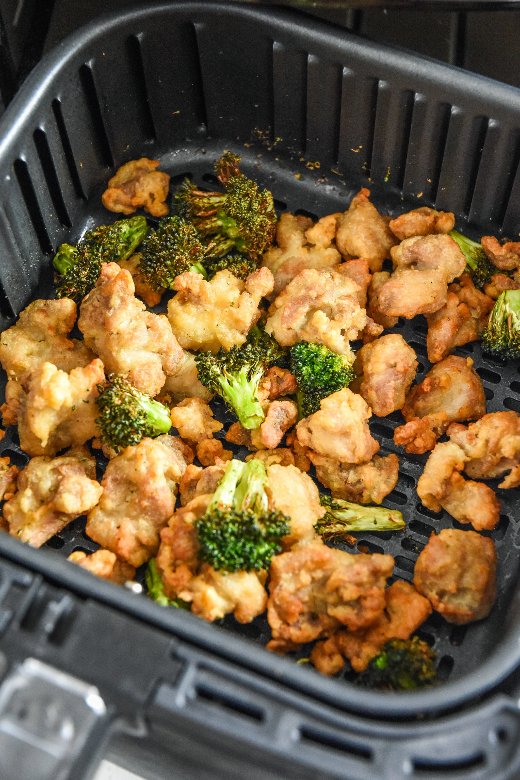 Air Fryer Trader Joe’s Orange Chicken and Broccoli