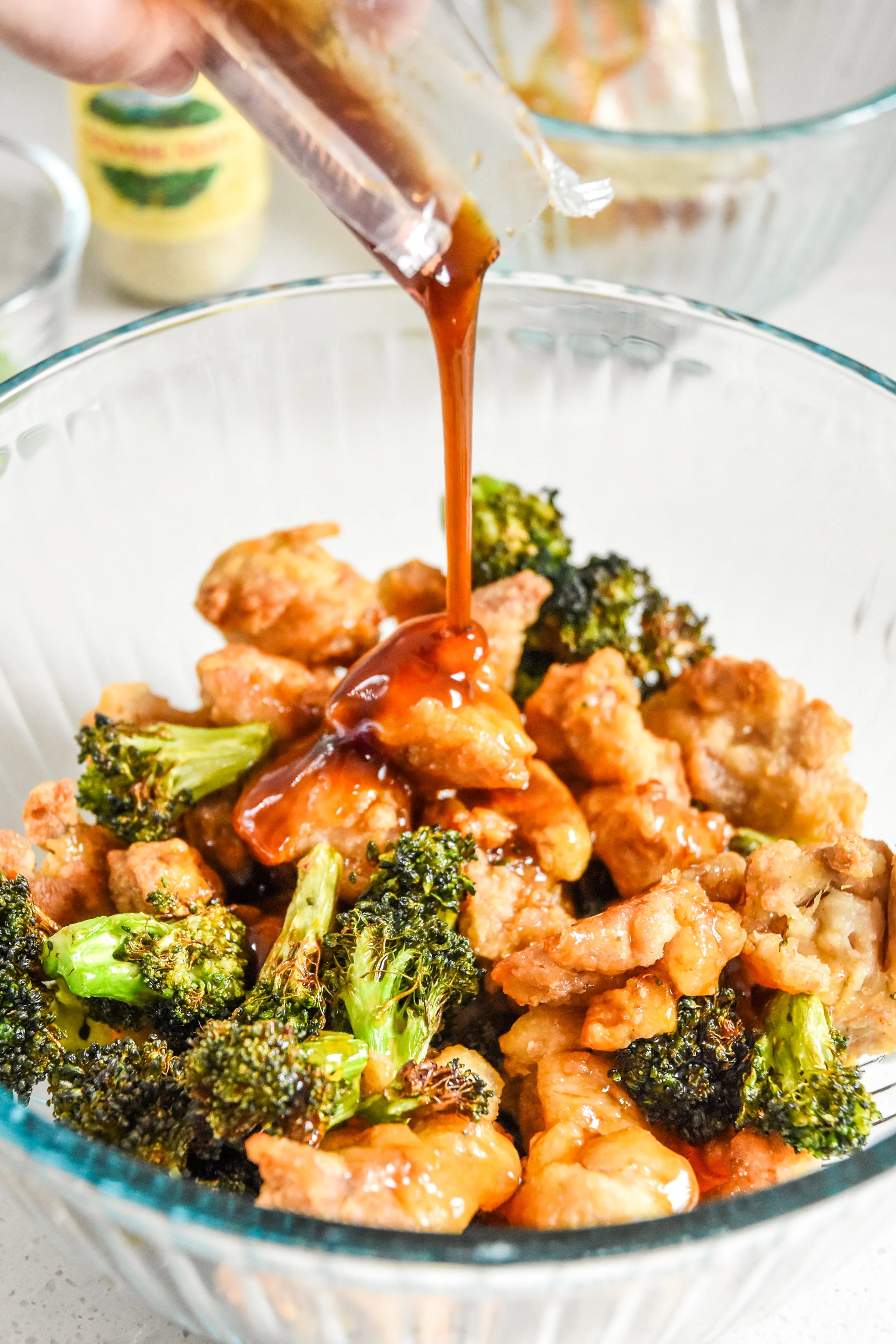 Air Fryer Trader Joe’s Orange Chicken and Broccoli
